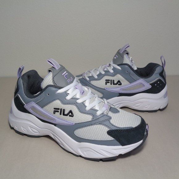 Fila Size 7.5 M ENVIZION Grey Lilac Leather Mesh Sneakers New Women s Shoes
